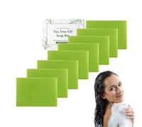 Jabón de aceite de árbol de té para rostro y cuerpo - Jabón de limpieza profunda con vitamina E - Baño purificante para una piel fresca y sin manchas oscuras - Apto para piel sensible (8 Cajas)
