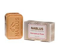 Jabón de aceite de oliva natural Nablus Soap, variedad: Damasco Rose, hecho a mano y sin aceite de palma, bio 100g.