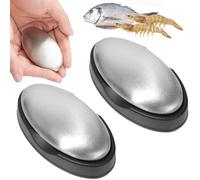 Jabón de Acero Inoxidable, 2pcs Pastilla Quita Olores, Barra de Metal para Eliminar Olores de Pescado y Ajo