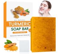 Jabón de Ácido Kójico, 100g Jabon de Curcuma para la Cara y el Cuerpo, Jabón Hidratante con Vitamina C para el Acné Puntos Oscuros Puntos Negros, Kojic Acid Soap, Unificar el Tono de la Piel