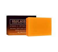 Jabón de ácido kójico: fórmula suave, complejo iluminador, jabón de cúrcuma, barra iluminadora facial | Removedor de manchas oscuras para una limpieza diaria, nutrición y mayor confianza