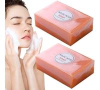 Jabón de ácido kójico jabón iluminante 2pcs piel blanqueamiento rico espuma 140 g jabón kójic jabón orgánico orgánico de uso múltiple jabón kójico para el cuerpo de las piernas hacia atrás del cuerpo