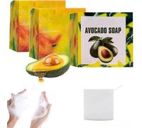 Jabón de aguacate para la piel, limpieza profunda para el rostro, jabón natural para todo tipo de pieles. Manos, limpieza corporal, hidratación (2 pcs)
