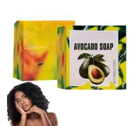 Jabón de Aguacate Yamusa, Jabones de Baño Nutritivos e Iluminadores, Barra Multiusos Limpiadora, Nutritiva, Suave e Hidratante, Barra Limpiadora Artesanal con Aceite de Aguacate (2PC)