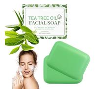Jabón de Árbol de Té, 2 Unidades Jabón Vegetal Tea Tree Oil- Jabóns Natural Purificante con Aceite de Árbol de Té para Rostro y Cuerpo