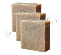 Jabón de arcilla de cobre, jabón orgánico de arcilla de cobre, pastilla detoxificante artesanal rica en minerales, limpieza profunda, pastilla hidratante para cuerpo y rostro (3pcs)