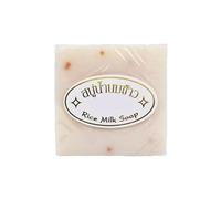 Jabón de arroz natural con leche, jabón de arroz hecho a mano tailandés, jabón aclarador de arroz con extracto de arroz, jabón aclarador de arroz limpiador e hidratante para cara y cuerpo, jabón de