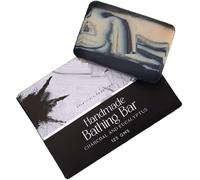 Jabón de baño de carbón para hombres y mujeres, limpieza profunda, anticontaminación, elimina impurezas, con carbón activado, aceite de eucalipto, barra de baño hecha a mano, sin parabenos, paquete de
