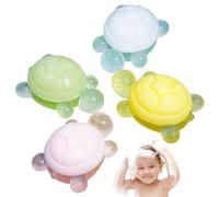 Jabón de baño para niños, 4 jabones para niños, aceite esencial en forma de tortuga pequeña, 1.5 x 2 x 0.9 pulgadas, bonitos jabones de tortuga para lavarse las manos y la cara