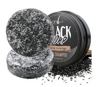 Jabón de barra de gris, cabello gris Barra de inversa 2 PC SHAMPOO NEGRO 55 gramos Jabón negro para ingredientes naturales Champú para el cabello para mujeres y hombres refrescan el cuero cab