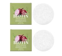 Jabón de champú de biotina de cebolla, jabón sólido de champú de romero de cebolla, hidratación profunda y purificante, control de grasa del cuero cabelludo y aceite capilar, tamaño de viaje en casa