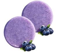 Jabón de Champú y Acondicionador Blueberry Garden. El champú y acondicionador Blueberry fortalece el cabello, especialmente diseñado para cabello fino y con frizz.