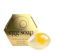 Jabón de Clara de Huevo Forma de Huevo Jabón Botánico Perfumado Pastilla de Jabón Facial de Clara de Huevo Hecho a Mano Colágeno Aceites Esenciales Jabón para Hombre Mujer (1pcs)