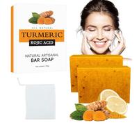 Jabón de Cúrcuma,2pcs Kojic Acid Soap,