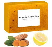 Jabón de cúrcuma de limón para cara y cuerpo, jabón de cúrcuma para cara, reafirmante de poros, equilibra el tono de la piel, limpieza profunda, cuidado hidratante para todo tipo de pieles. (1 unid.)