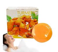 Jabón De Cúrcuma Y Miel - Jabón Facial Nutritivo Barra De Limpieza Facial - Corporal Hidratante Limpiador Para Rostro,Unisex Para Hombre Y Mujer