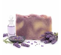 Jabón de Lavanda Artesanal y Vegano - Jabón en Barra Natural, Facial, de Manos y Cuerpo | Relajante, Calmante e Hidratante | Hecho en España con Ingredientes Biodegradables | 100 g (1, Lavanda)