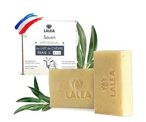 Jabón de Leche de Cabra Ecológica (2X 100g), cuidado facial antiacné, Artesanía Francesa, Mascarilla de Leche de Cabra Ecológica, Anti eczema, puntos negros, acné, Cuidado Natural, Cara y Cuerpo