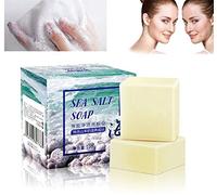 Jabón de leche de cabra, jabón de sal marina hecho a mano, limpiador de leche de cabra, jabón de leche de cabra natural, exfoliante para el acné, limpia profundamente la piel para todas las pieles
