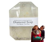 Jabón de manos en forma de piedras preciosas, jabón natural con lámina dorada | Jabón hidratante limpiador, jabón perfumado, regalo de jabón para mujeres y hombres, hace que la piel seca Lambo