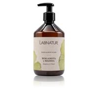 Jabón de Manos y Cuerpo - Bergamota y Madera - Natural y Vegano - Labnatur | Notas Amaderadas y Dulces - Limpia, Suaviza y Perfuma - Respeta el pH Natural de la Piel - Hecho en España - 500ml