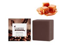 Jabón de manteca de karité de grano de café orgánico, barra para rostro y cuerpo, exfoliante, limpiador hidratante con aceite de coco, brillo natural, suave para todo tipo de piel, para cuerpo, (1