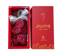 Jabón de rosas en cuerda, higiene de manos confiable, 20 x 10 x 7,5 cm, jabón perfumado de rosas de cristal, barra de limpieza en forma de racimo de rosas, detalles de pétalos en capas, para el hogar