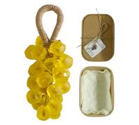 Jabón de uva de 7 pulgadas en una cuerda, jabón decorativo con Aroma Natural hecho a mano, piedra preciosa en forma para mujeres y hombres, regalos