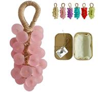 Jabón de uva de cristal original hecho a mano y personalizado. Jabón limpiador suave, hidratante y con aceites esenciales. Barras de jabón decorativas for lavabo.(Peach Pink(Peach flavor))