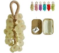 Jabón de uva de cristal original hecho a mano y personalizado. Jabón limpiador suave, hidratante y con aceites esenciales. Barras de jabón decorativas for lavabo.(Green(Jasmine scent))