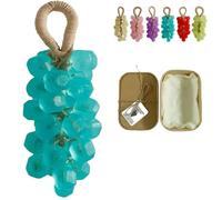 Jabón de uva de cristal original hecho a mano y personalizado. Jabón limpiador suave, hidratante y con aceites esenciales. Barras de jabón decorativas for lavabo.(Royal Blue(Tee tree))