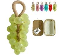 Jabón de uva de cristal original hecho a mano y personalizado. Jabón limpiador suave, hidratante y con aceites esenciales. Barras de jabón decorativas for lavabo.(Light green(Yulong Tea))