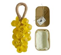 Jabón de uva en una cuerda, aroma natural decorativo, jabón hecho a mano con forma de piedra preciosa para mujeres y hombres, 7 pulgadas