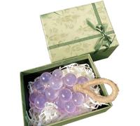 Jabón de uva en una cuerda Barra de jabones aromáticos decorativos de uva para viajes en casa Hombres Mujeres Lavarse las manos Jabón morado, en una cuerda, en, en para mujeres, en