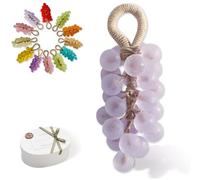 Jabón De Uva En Una Cuerda, Jabón De Uva De Cristal Hecho A Mano, Limpieza Suave, Hidratante para Lavarse Las Manos Y El Baño, Baño Decorativo(Purple2)