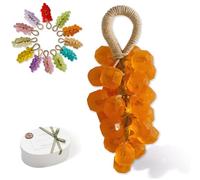 Jabón De Uva En Una Cuerda, Jabón De Uva De Cristal Hecho A Mano, Limpieza Suave, Hidratante para Lavarse Las Manos Y El Baño, Baño Decorativo(Orange)
