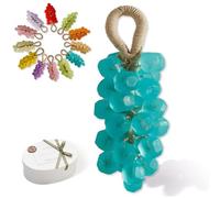 Jabón De Uva En Una Cuerda, Jabón De Uva De Cristal Hecho A Mano, Limpieza Suave, Hidratante para Lavarse Las Manos Y El Baño, Baño Decorativo(Blue)