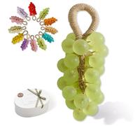 Jabón De Uva En Una Cuerda, Jabón De Uva De Cristal Hecho A Mano, Limpieza Suave, Hidratante para Lavarse Las Manos Y El Baño, Baño Decorativo(Green1)