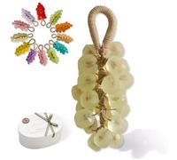 Jabón De Uva En Una Cuerda, Jabón De Uva De Cristal Hecho A Mano, Limpieza Suave, Hidratante para Lavarse Las Manos Y El Baño, Baño Decorativo(Light Brown)