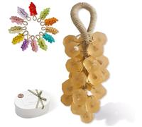 Jabón De Uva En Una Cuerda, Jabón De Uva De Cristal Hecho A Mano, Limpieza Suave, Hidratante para Lavarse Las Manos Y El Baño, Baño Decorativo(Pale Yellow)