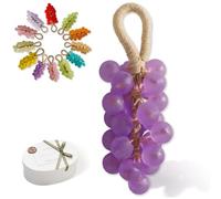 Jabón De Uva En Una Cuerda, Jabón De Uva De Cristal Hecho A Mano, Limpieza Suave, Hidratante para Lavarse Las Manos Y El Baño, Baño Decorativo(Purple1)