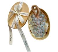 Jabón de uva en una cuerda, jabón de uva exquisito, vívido en una cuerda, decoración fragante para el hogar para lavarse las manos, refrescar el aire o decorar, azul