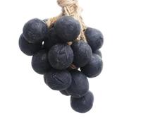 Jabón de uva hecho a mano en cuerda - Hecho en frío, con aroma natural y espuma cremosa. Ideal para baño, habitación de invitados o como regalo. (20, 20 uvas negras)