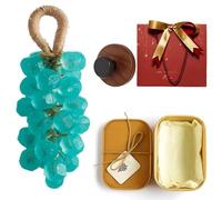 Jabón De Uva, Jabones De Limpieza Suave, Decorativos For Lavado De Cara Y Baño, Método De Proceso En Frío For Limpieza Diaria Y Decoración De Espacios(Royal Blue (Tee tree))