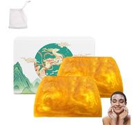 Jabón dorado perfumado Jabón dorado nutritivo y sedoso Jabón facial y corporal de limpieza profunda Jabón de aceite esencial hecho a mano natural Piel firme y suave