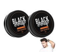 Jabón En Barra Para Cubrir Canas, Natural Grey Hair Removal Soap, Nourishing Black Hair Soap, Solid Shampoo Bar Promueve El Crecimiento Del Cabello, 2pcs