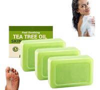 Jabón En Barra Relief, Jabón Con Aceite De Árbol De Té, Rutina Natural A Base De Hierbas Para Los Pies, Hidratante, Suave Para El Rostro Y El Cuerpo, Para Hombres Y Mujeres (3pcs)