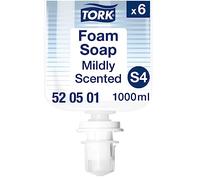 Jabon en espuma tork s4 rehidratante aroma delicado bote de 1000 ml