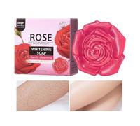 Jabón En Pastilla Sólida - 100 Gramos, Hidratante E Iluminador Con Limpieza Profunda,Pastilla De Jabón Corporal Natural De Rosa - Para El Cuidado De Manos, Rostro Y Cuerpo, Apto Para Llevar De Viaje