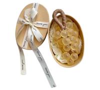 Jabón en una cuerda, 180 g de aroma natural hecho a mano con forma de uva para lavar manos, cuerpo y cara (limón)